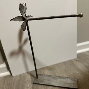 One of a kind metal necklace/ bracelet holder. Signed by the artist.